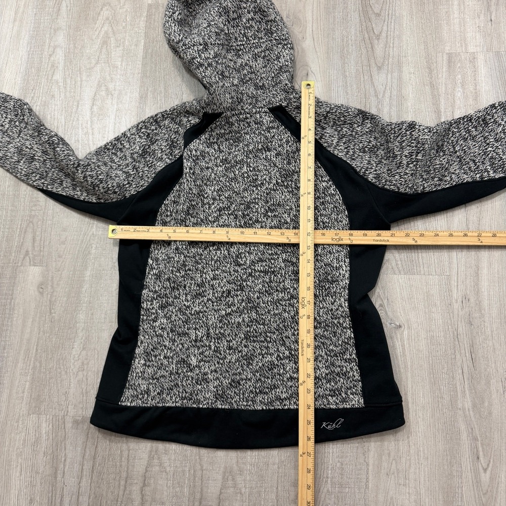 KUHL Hoodie Jacket Large Alska Hoody Full Zip Wool Blend Stout Knit Heavyweight - Picture 7 of 7